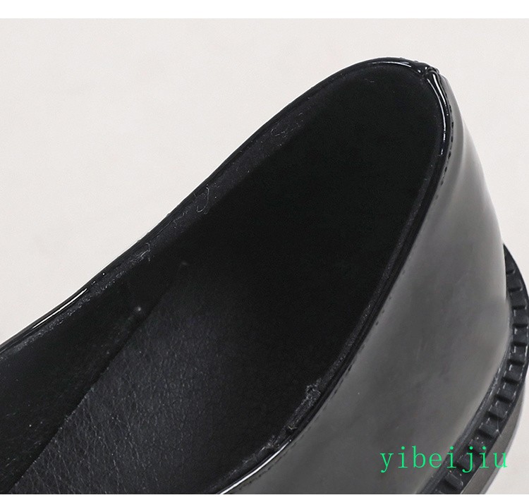 Womens Ladies Mary Jane Leather Shoes Bowknot Patent Leather Casual Loafers New