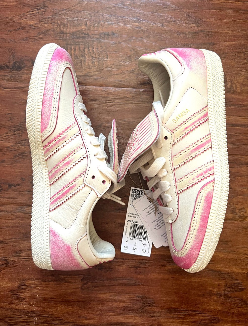 Adidas Samba LT Color Fade Cream Shock Pink Womens Shoes Size 5.5 NEW no Box