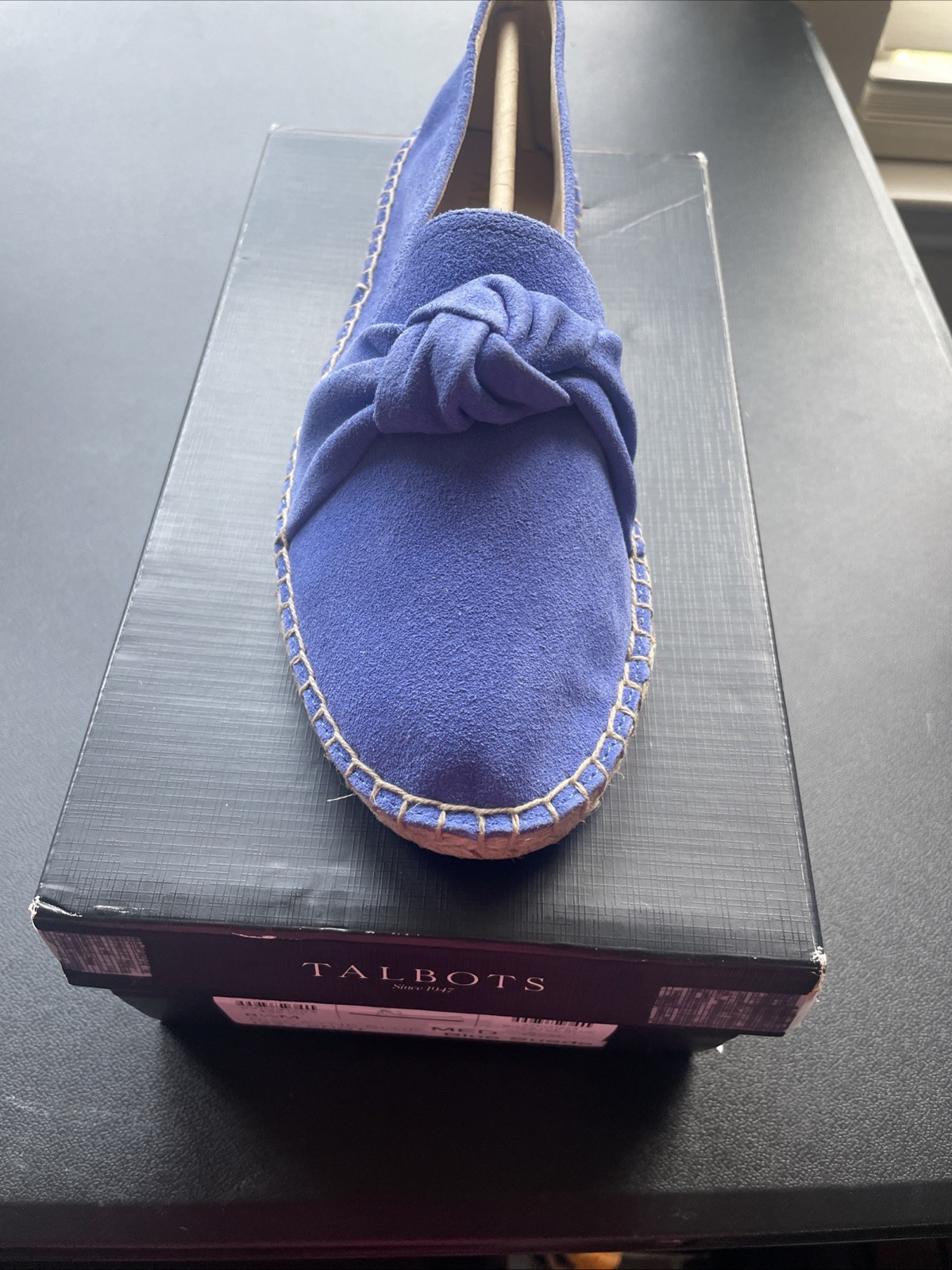 Talbots Biscayne Blue Suede Izzy Knot