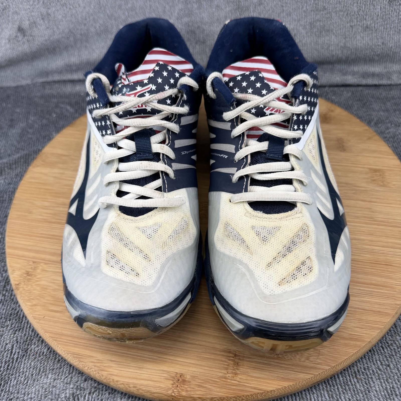 Mizuno Wave Lightning Shoes Womens Size 9.5 USA Patriotic Volleyball Sneakers