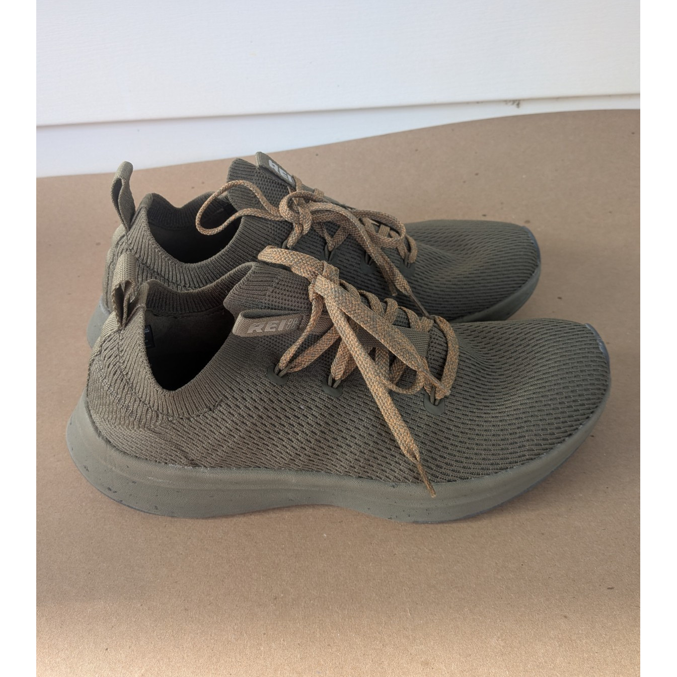 REI Co-op TrailBed Olive Knit Breathable Women’s Athletic Sneaker