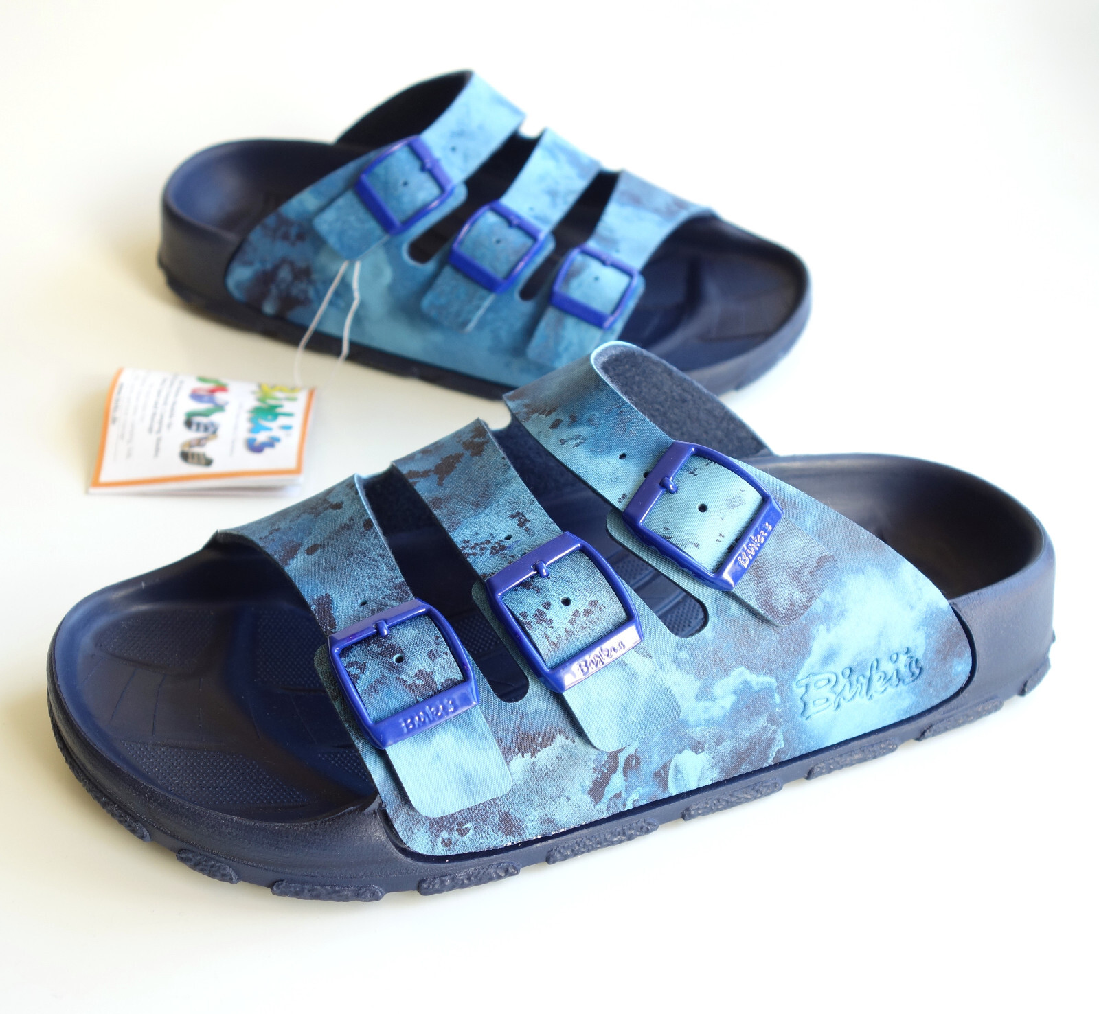 new BIRKIs BIRKENSTOCK Beach Sandal SANSIBAR/Florida Clouds blue US10 EU41 UK7.5