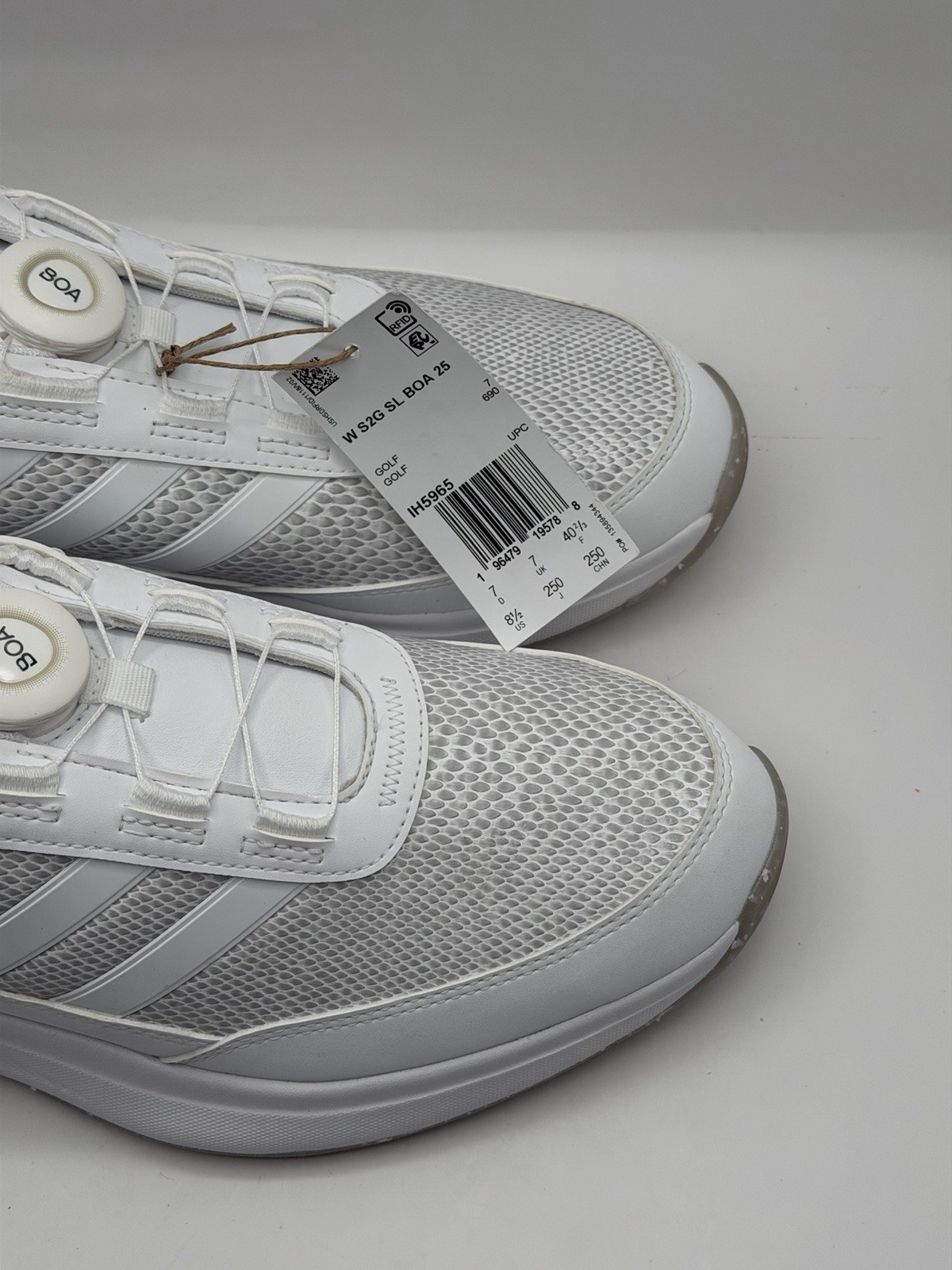NEW Adidas S2G SL BOA 25 Spikeless Golf Shoes IH5965 Women’s Size 8.5 Grey White