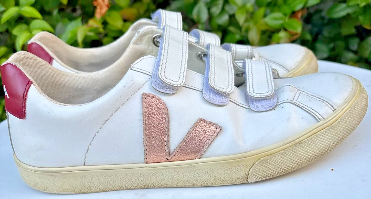 Veja 3-Lock Esplar Leather White/Rose Gold/Metallic Cooper W8