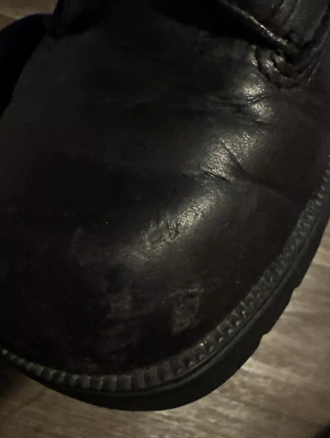 Vtg Harley-Davidson Moto Boots Leather Chunky Sole Logo Biker Lace Up Women 6.5