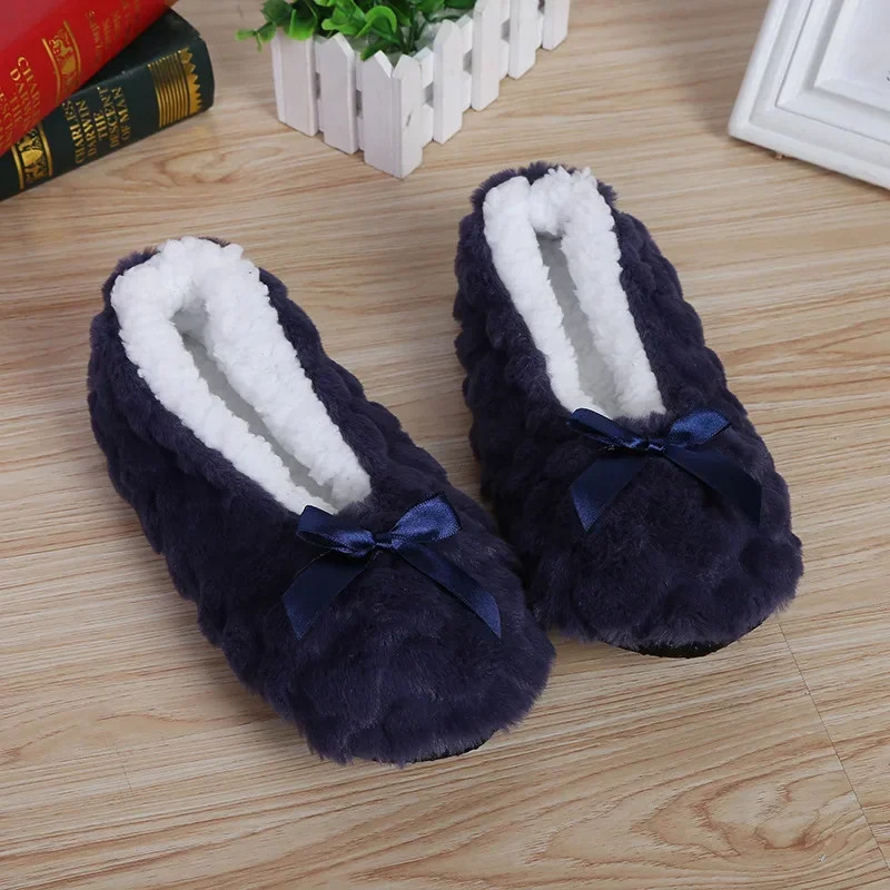 Winter Slipper Home Women House Fur Warm Plush Non slip Grip Indoor Fluffy Lazy