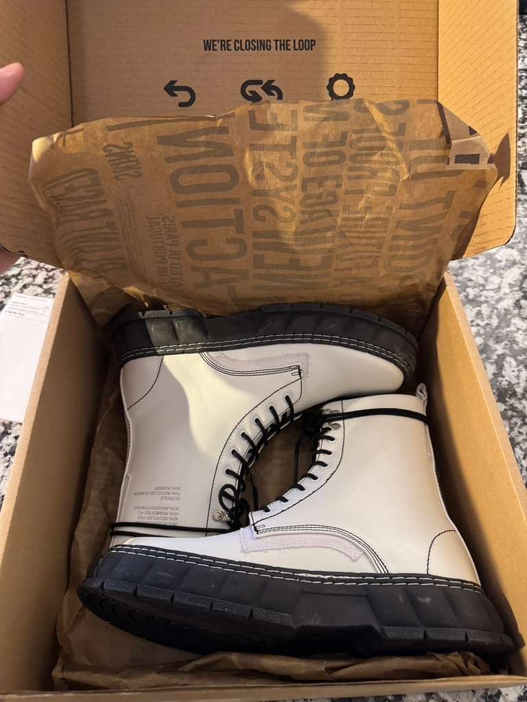 Virón White Boots – Premium Vegan Leather – Chunky Sole – EU 40 / US 7