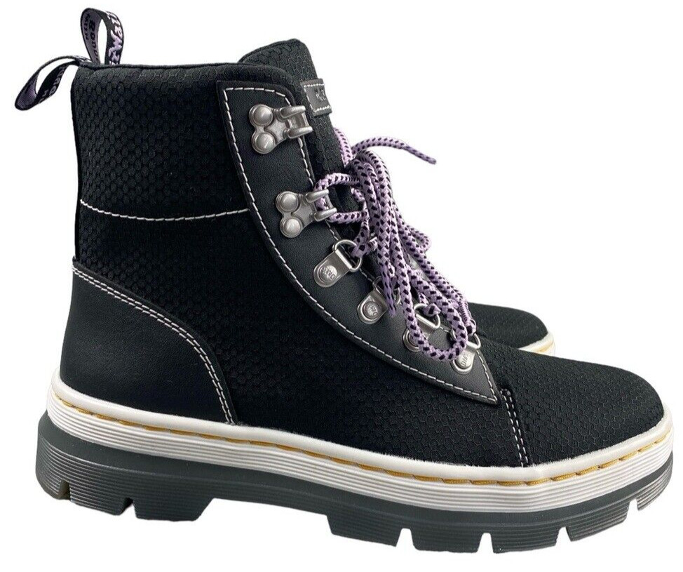 NEW Dr. Martens COMBS WOMEN POLY LEATHER CASUAL BOOTS Lace Up Hiking Pull Tab