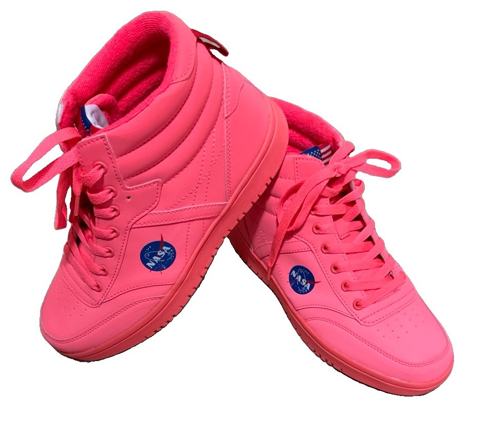 NASA Space Ride Retro Hi-Top Sneakers Neon Pink Women’s Size 9 M Rare NS203295