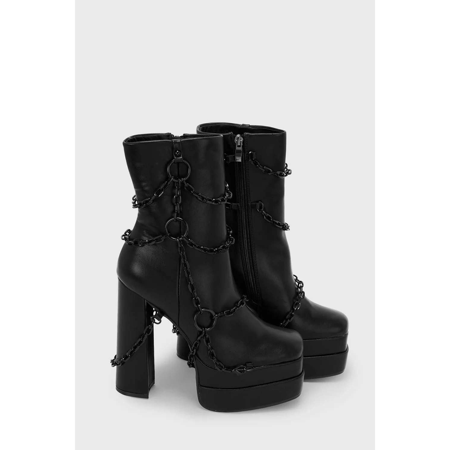 Killstar gloomed and doomed chain platform boots black 6