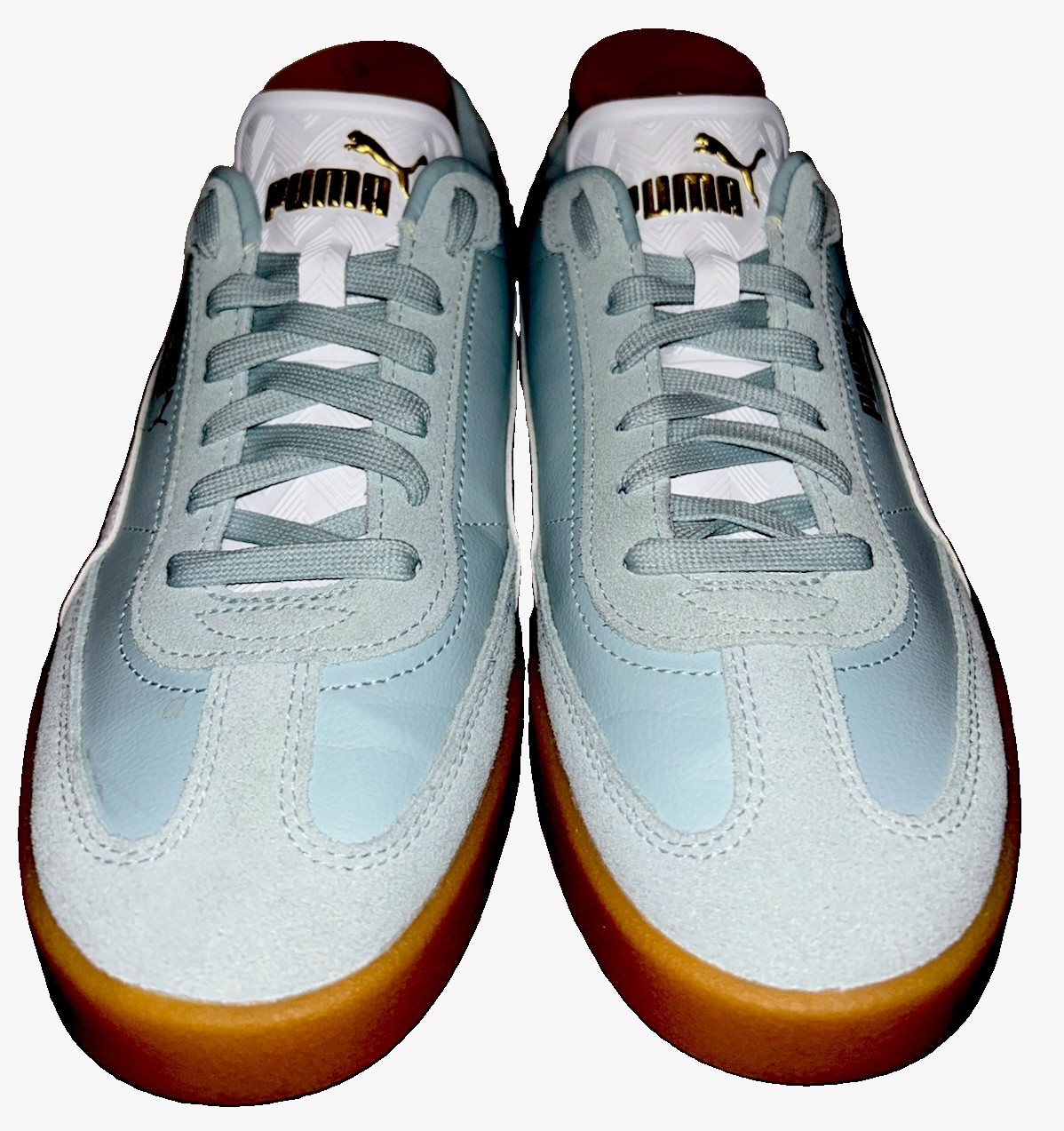 NWOB PUMA Blue/White/Gold Tennis Shoes SZ 9.5 Women