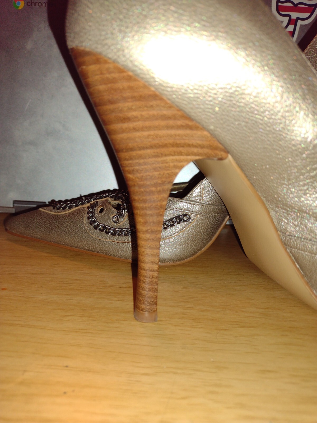New Bronze Carlos Santana Chainber Platino Heels Size 10m 4.25 Heel