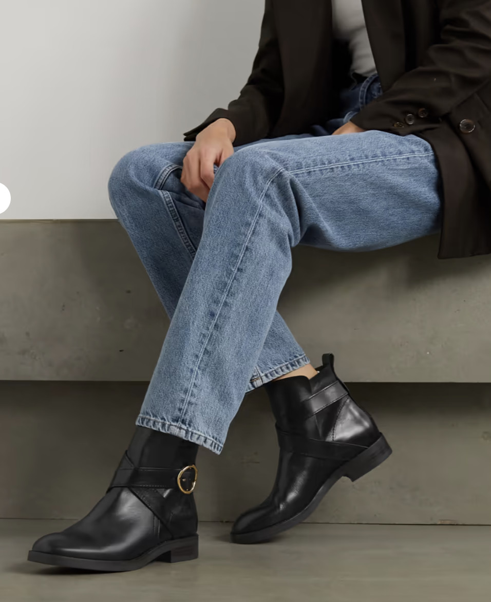 See by Chloe Calf Lyna Ankle Boots – Black – Euro Size 39.5