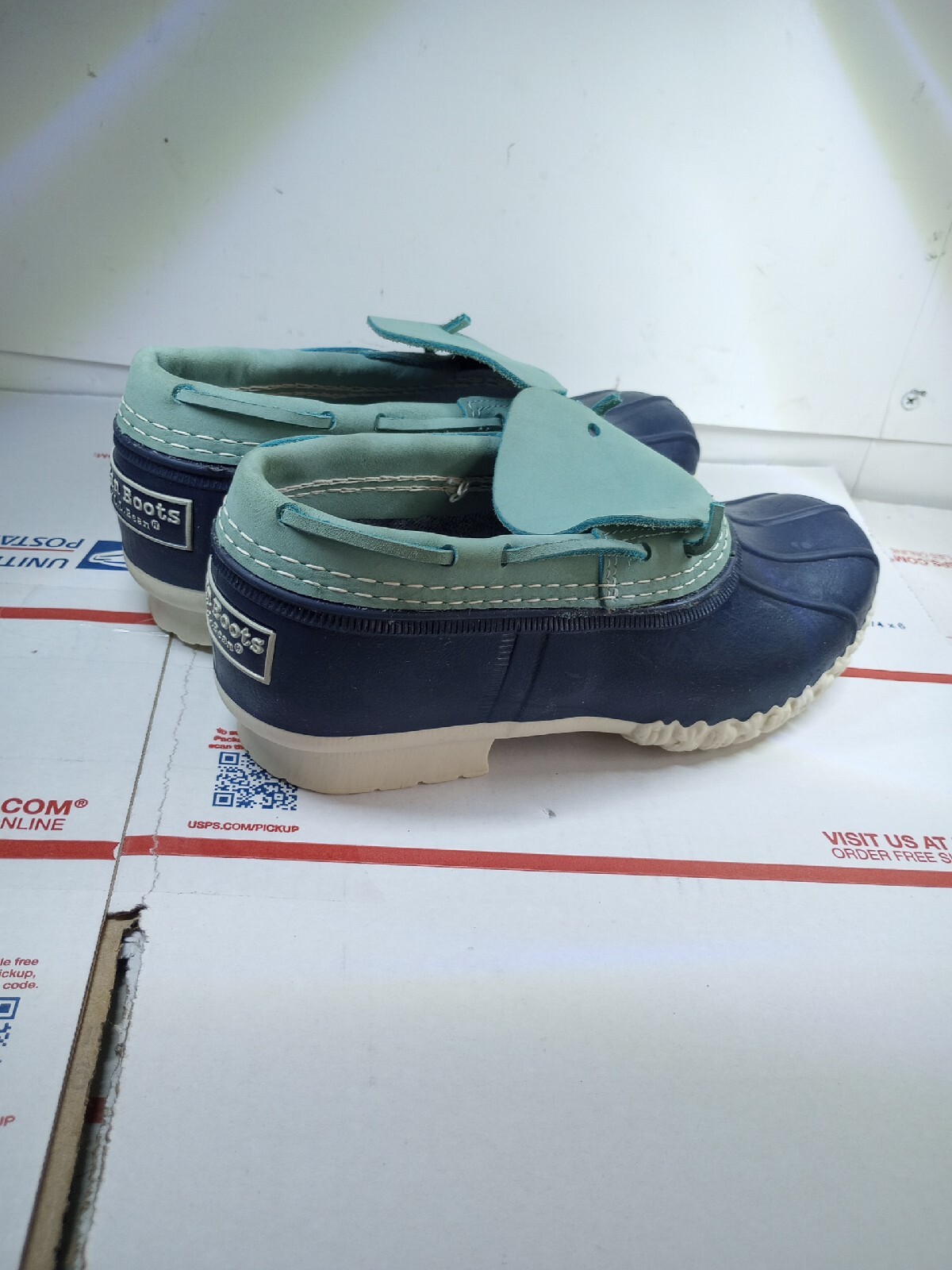 L.L Bean Women’s Duck Bean Boots, Booties Size 7 M Teal And Blue 💙