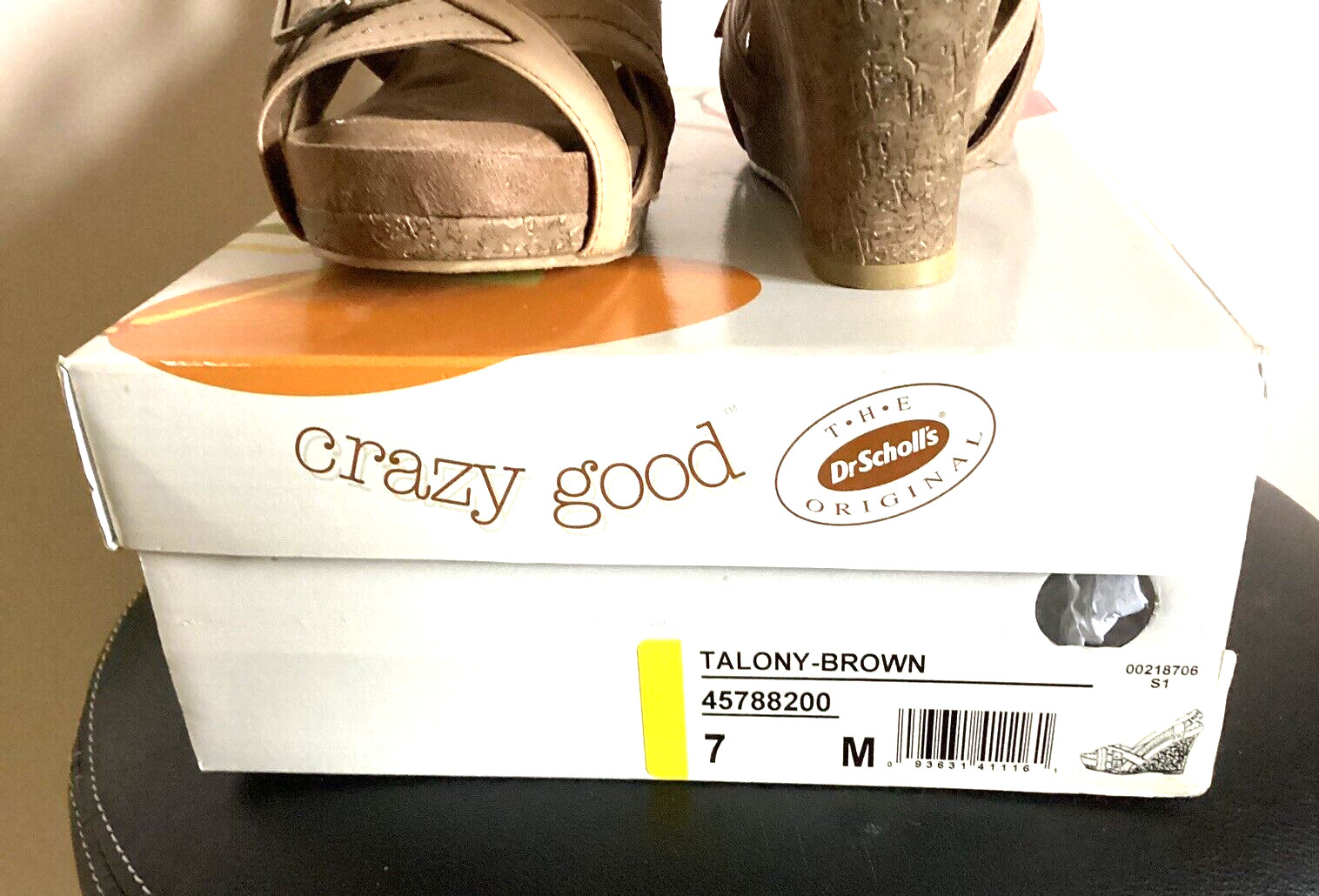 Dr. Scholls Feel Crazy Good Wedge Heels Open Toe Strappy Sandals Size 7M – NIB
