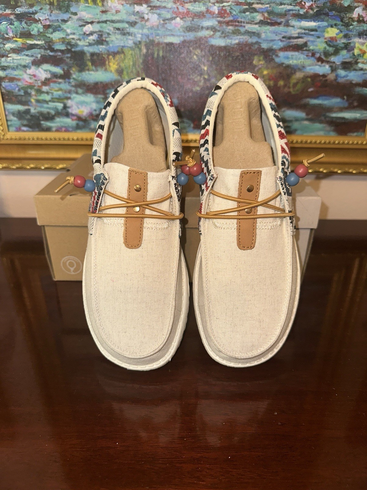 Hey Dude Women’s Ellie Festival Joshua Tree Slip-On Canvas Casual Shoes Sz 8