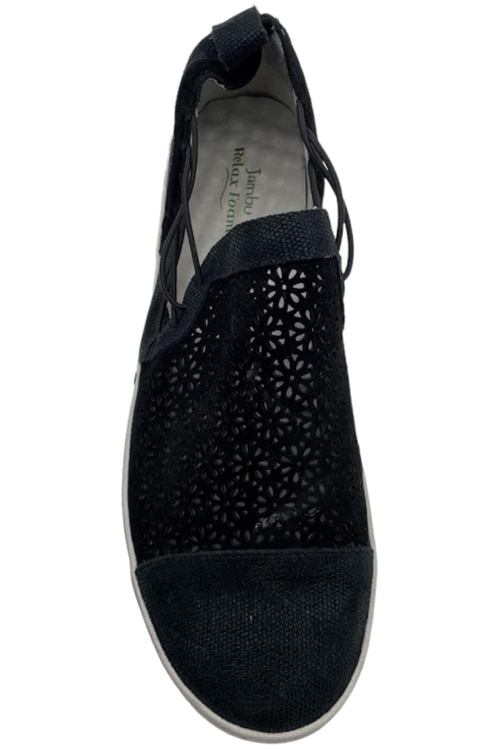 Jambu Erin Suede Casual Step-In Sneaker Black