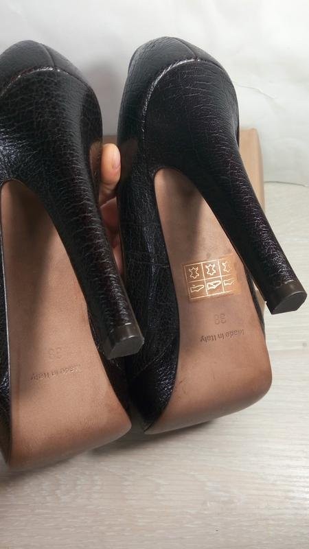 women navy boot heels brown leather 38