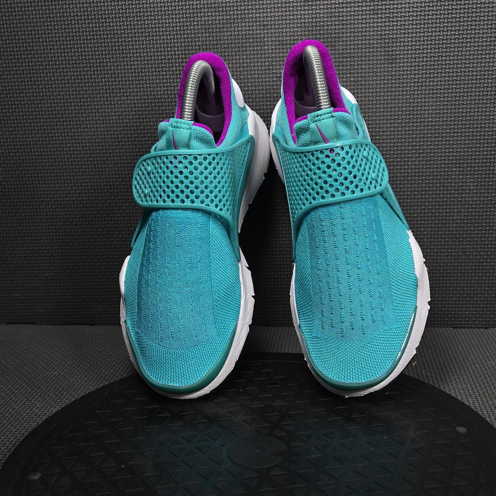 Nike Sock Dart Shoes Womens Size 8 Blue Teal Mesh Slip On Sneakers 848475-301