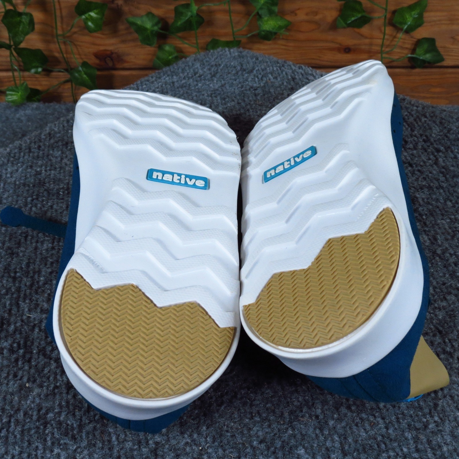 Native Apollo Moc Women Casual Shoe Size 11 Daily Wear Blue Fabric Sneaker
