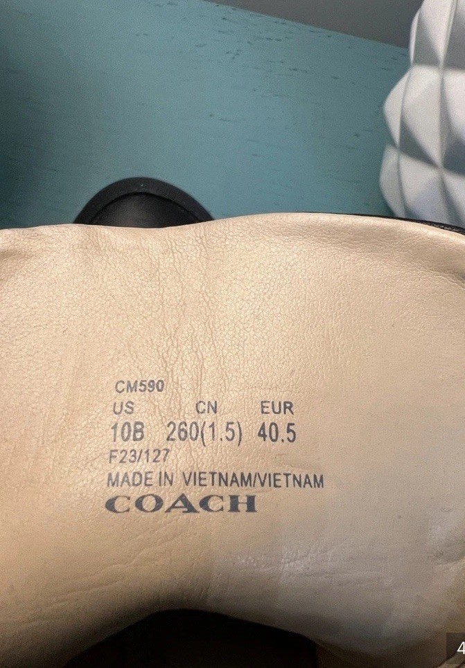 Coach Signature Canvas Lace-Up Ankle Bootie Black/Gray 10B EU 40.5 CM590