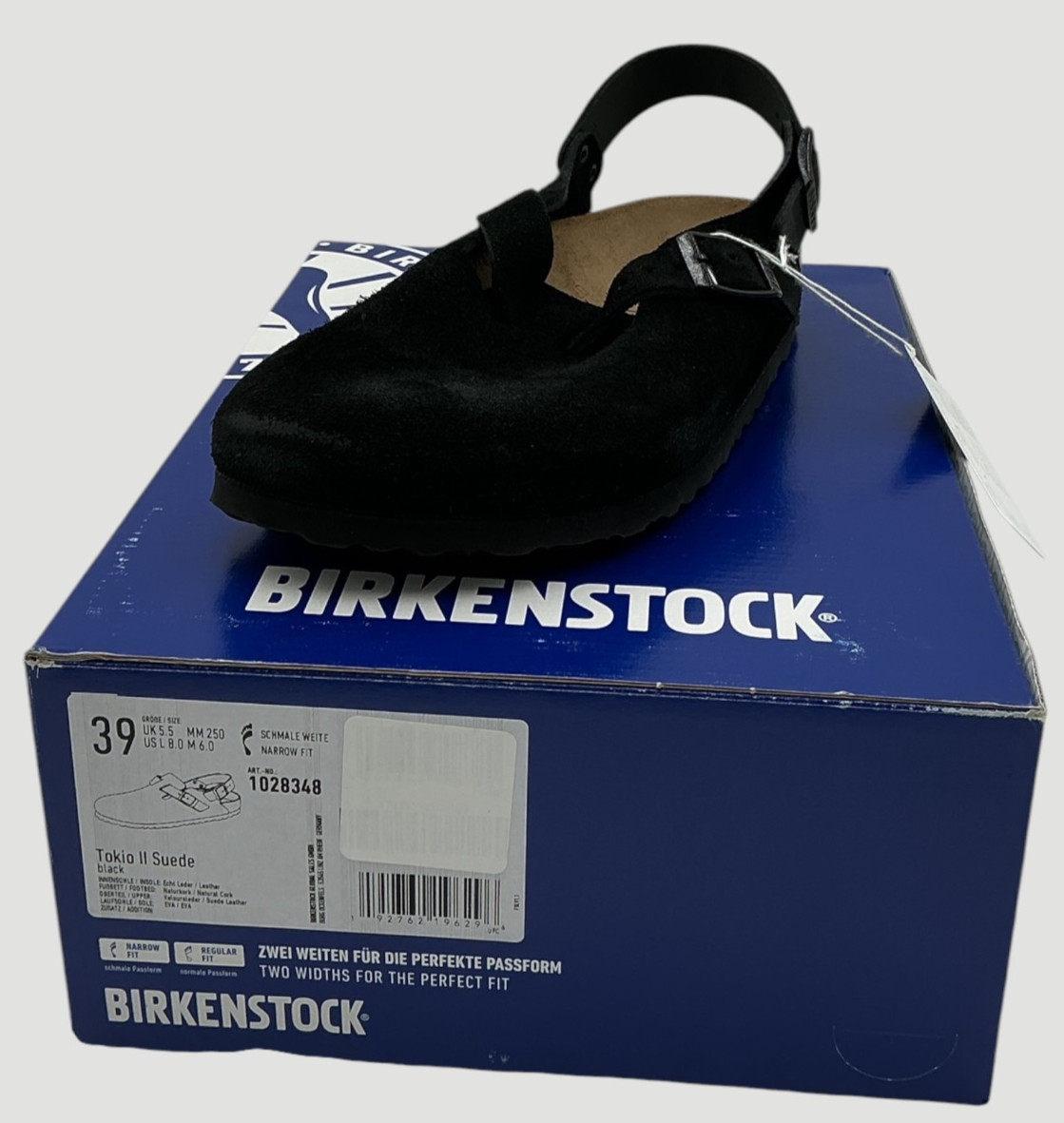 Birkenstock Tokio II Women’s Size 8 US 39 EU Black Suede Clogs Narrow