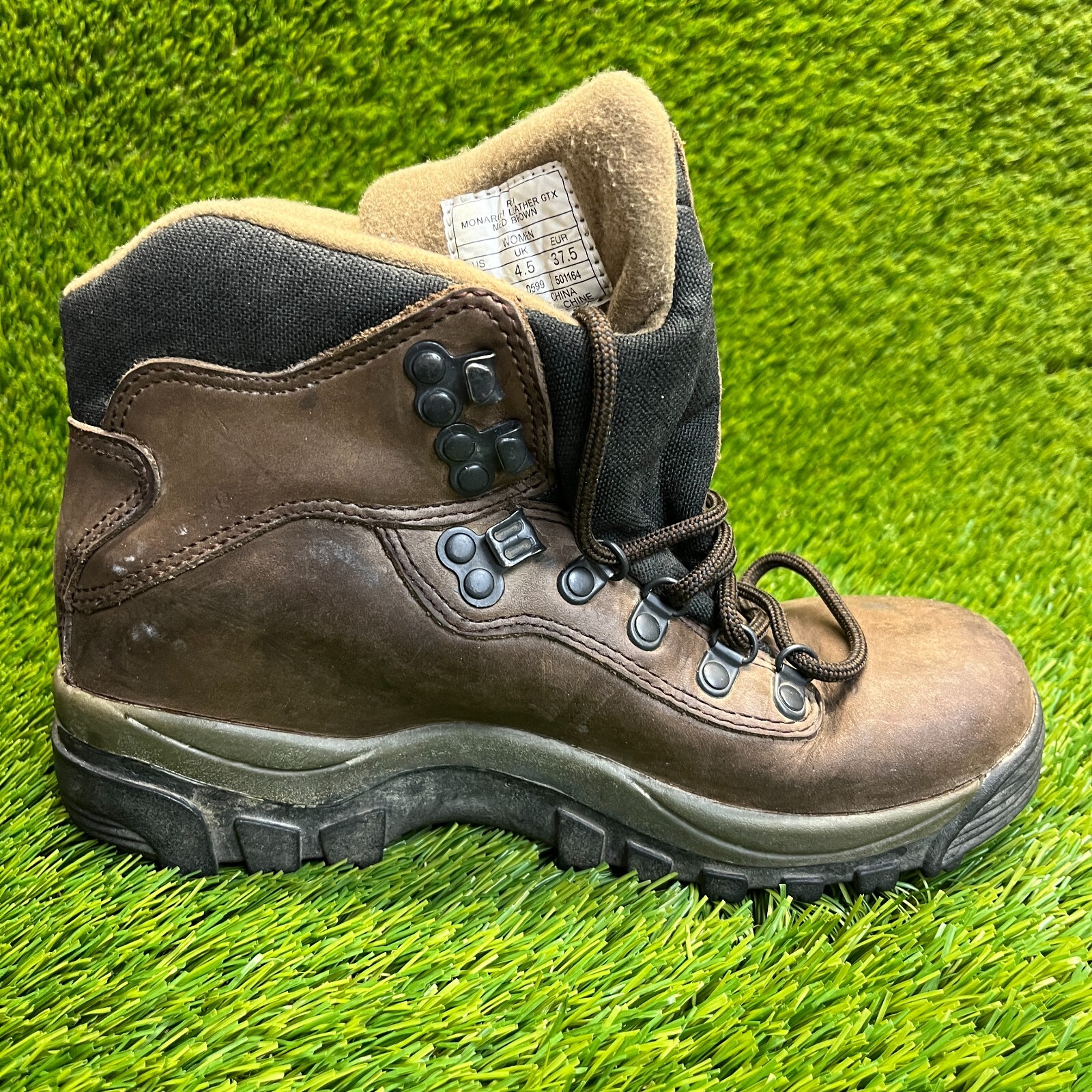 Merrell REI Monarch Gore-Tex Womens Size 7 Brown Outdoor Leather Hiking Boots