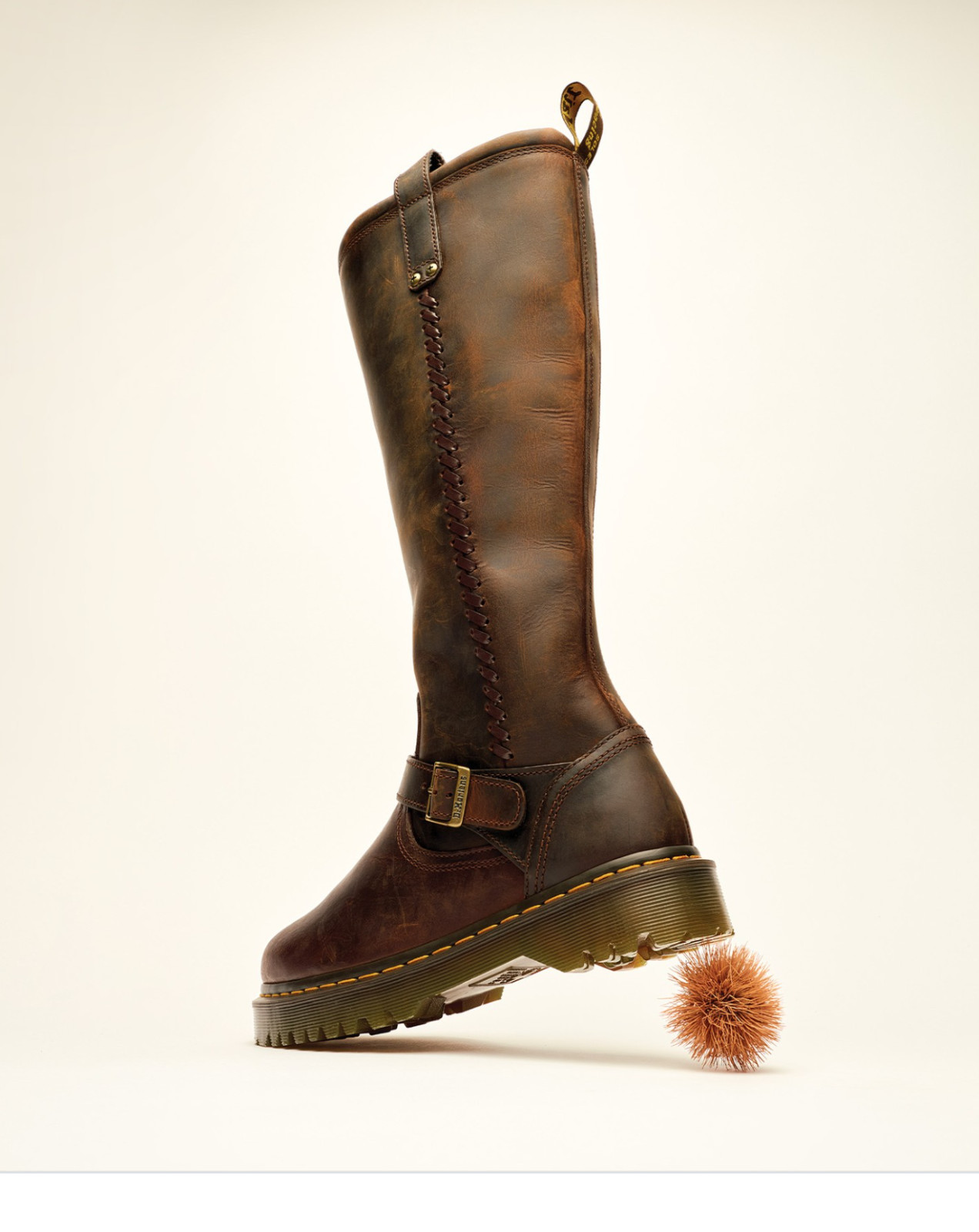 DR. MARTENS ANISTONE KNEE HIGH Orleans Leather Biker Boot MSRP$290 Punk&Timeless