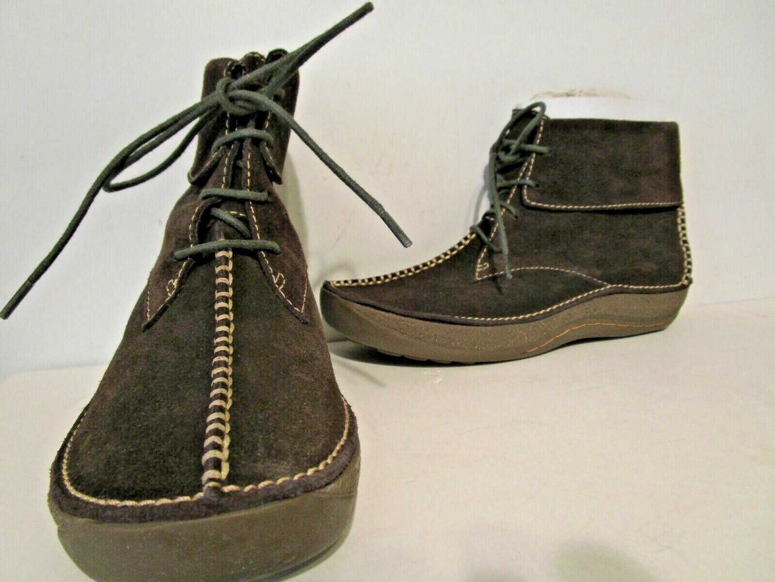 Bass Womens Amity Earthsmart Suede Casual Walking Booties Cocoa Brown Size 6