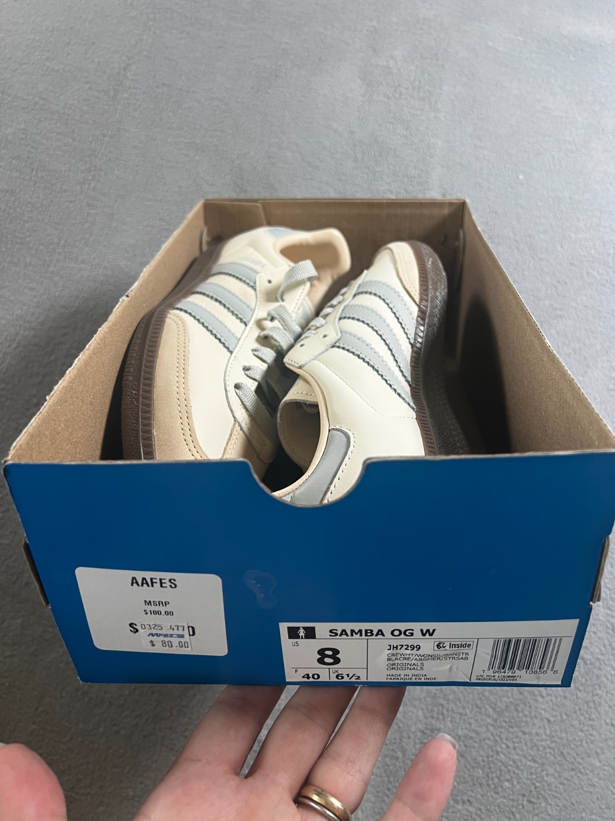 New ADIDAS Samba womens WHITE Gum sneakers Retro Terrace sport shoes JH7299