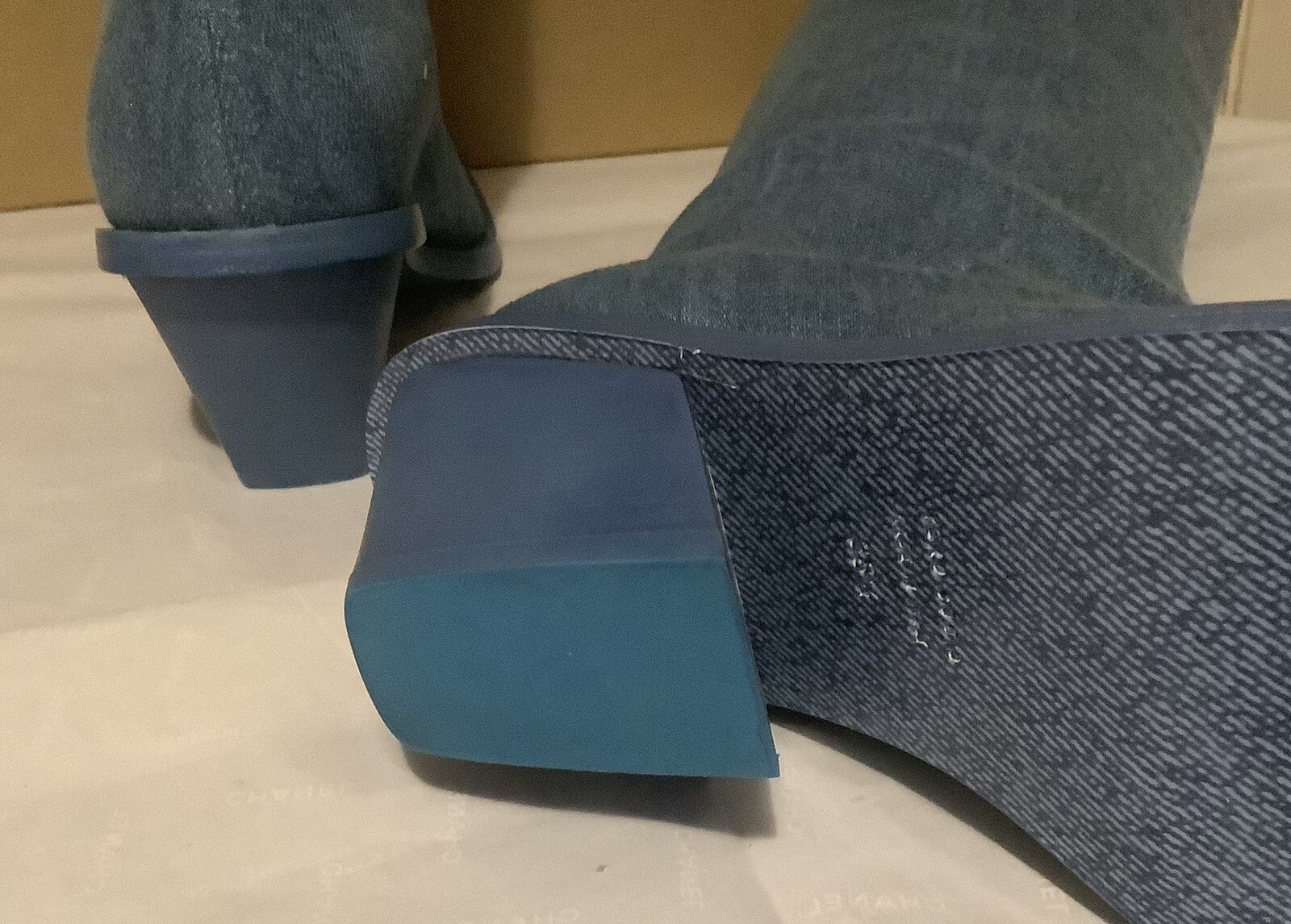 GIA BORGHINI Boots NEW Denim Size US 8,5
