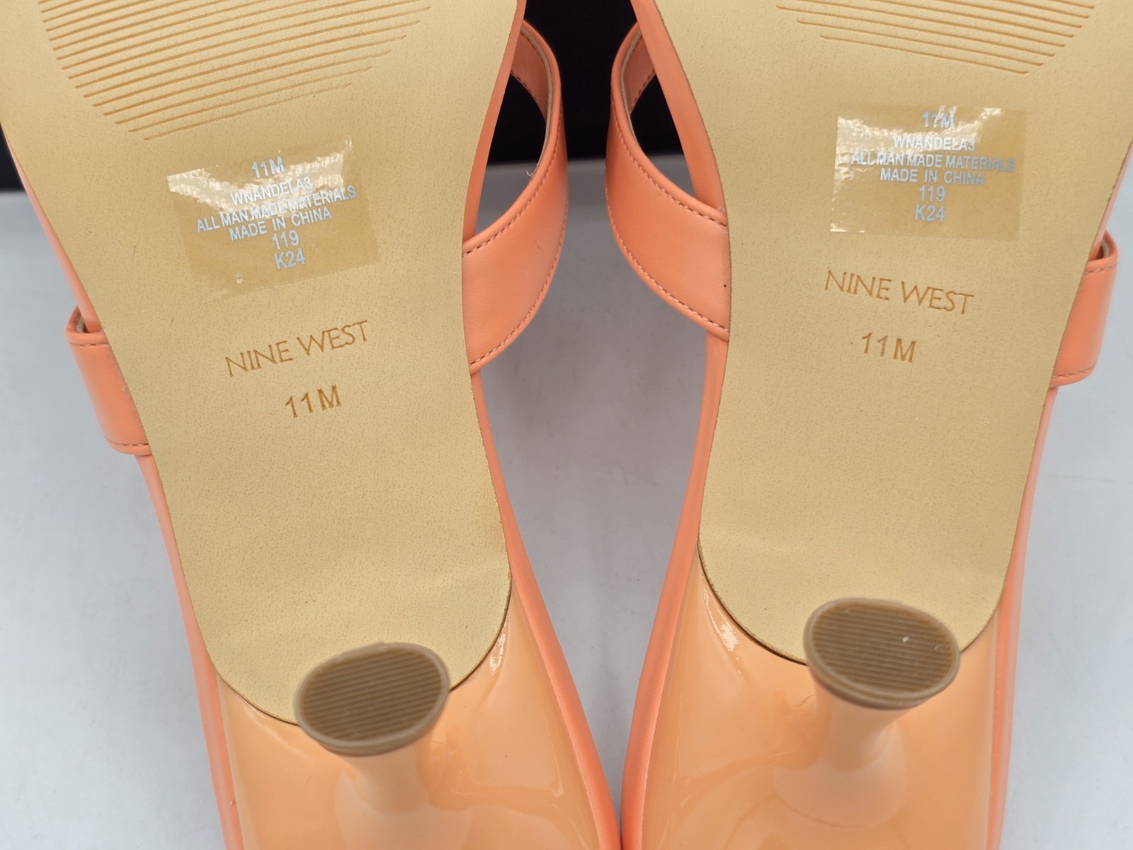 Woman’s Heels Nine West Andela 3 – Orange 800 – Sz 11 M New With Box