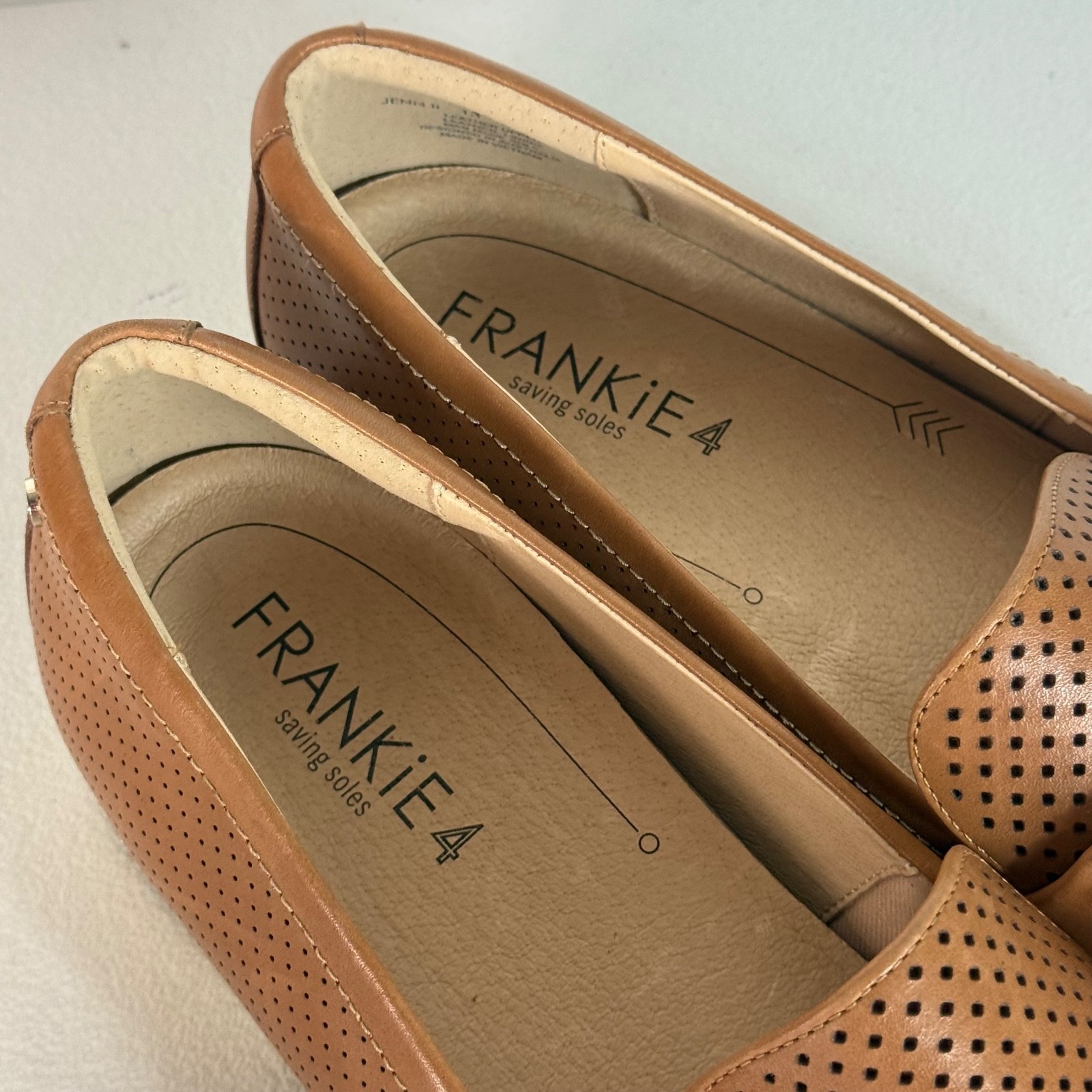 Frankie 4 Jenn Tan Brown Leather Slip On Women’s US 13 UK 10.5 EUR 45 Near New
