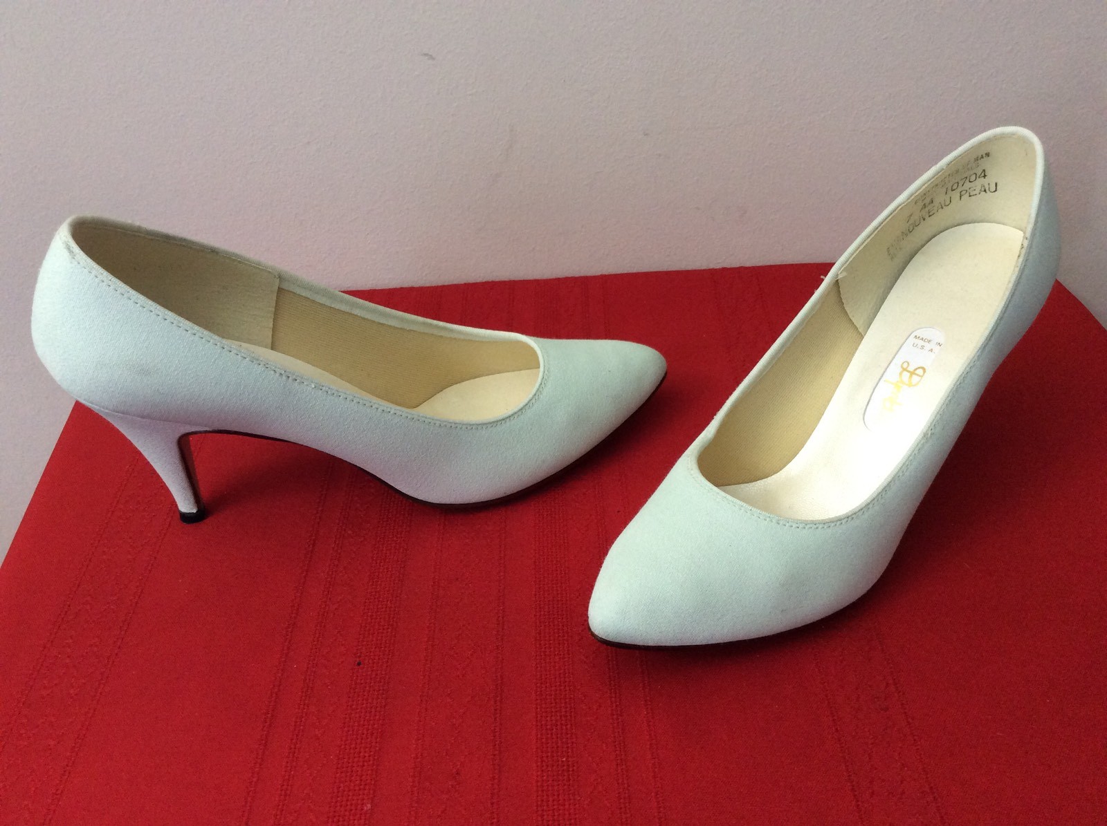 Dyeable Pumps Light Turquoise 7AA Fabric Classics Heels (b36)