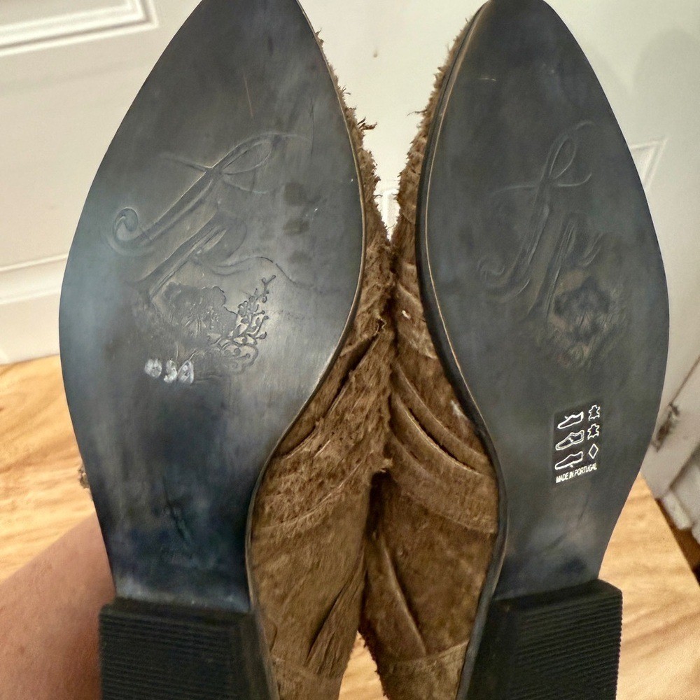 Free People Textured Tan Ankle Booties New – Grunge