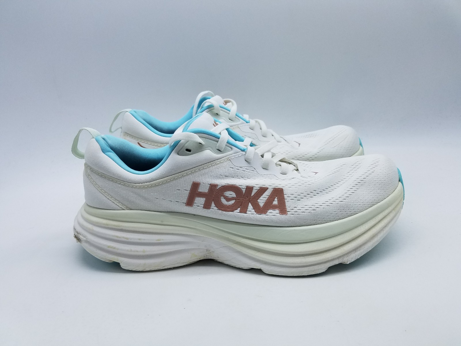 Hoka One One Bondi 8 Women’s Size 11 B (Medium) Running Shoes White *See desc