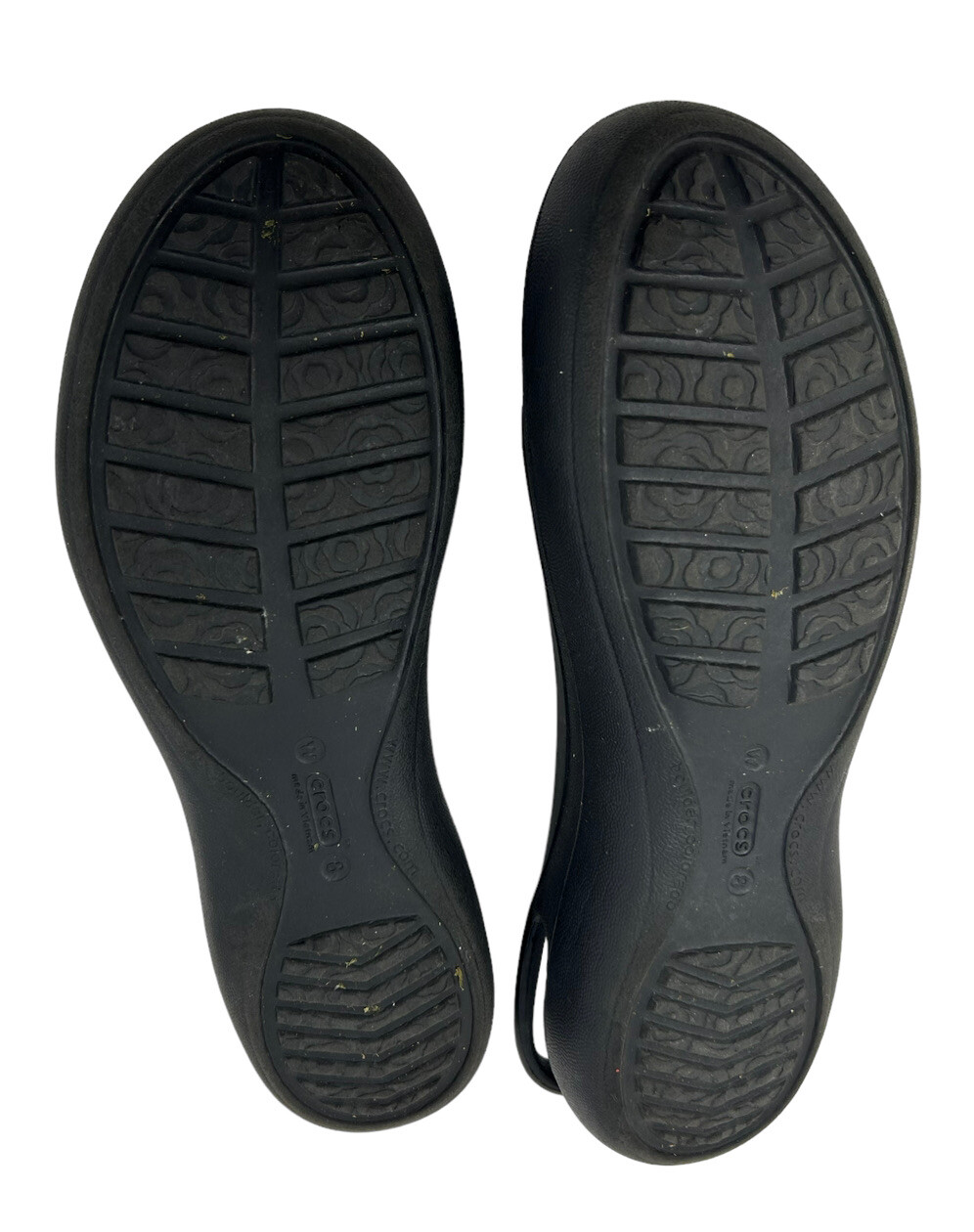 CROCS Jayna Slingback Flat w/ Crystal Charm Women’s 8 Black