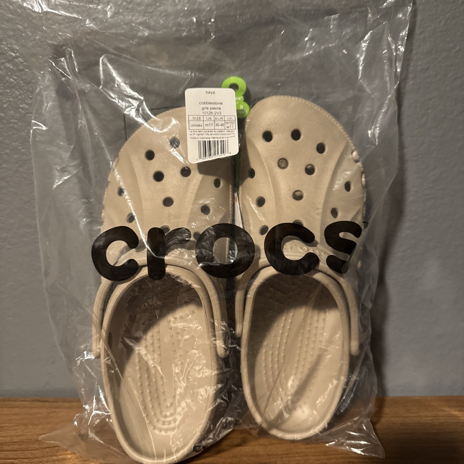 Crocs Adult Baya Cobblestone Slip On Slide Clogs Shoes Size US Men’s 11 New