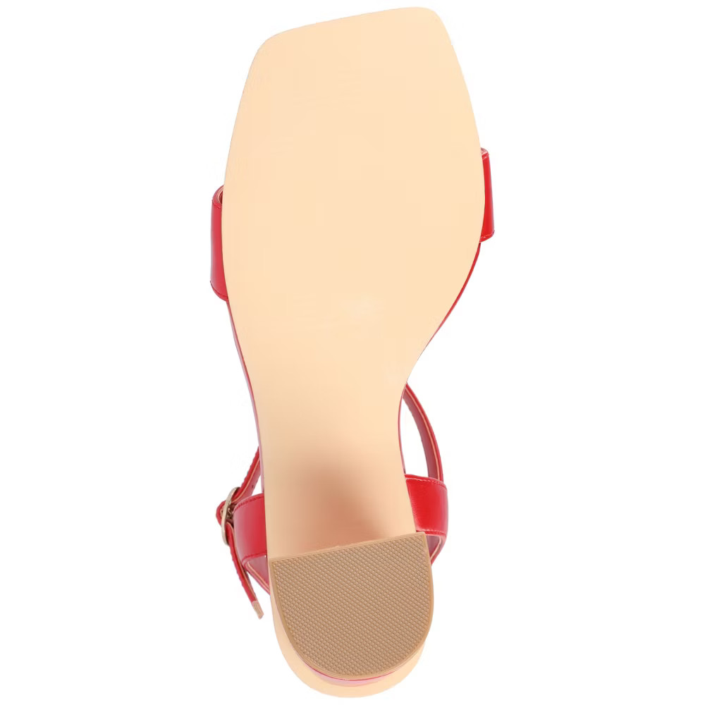 Journee Collection Womens Medium and Wide Width Tivona Mid Heel Ankle Strap