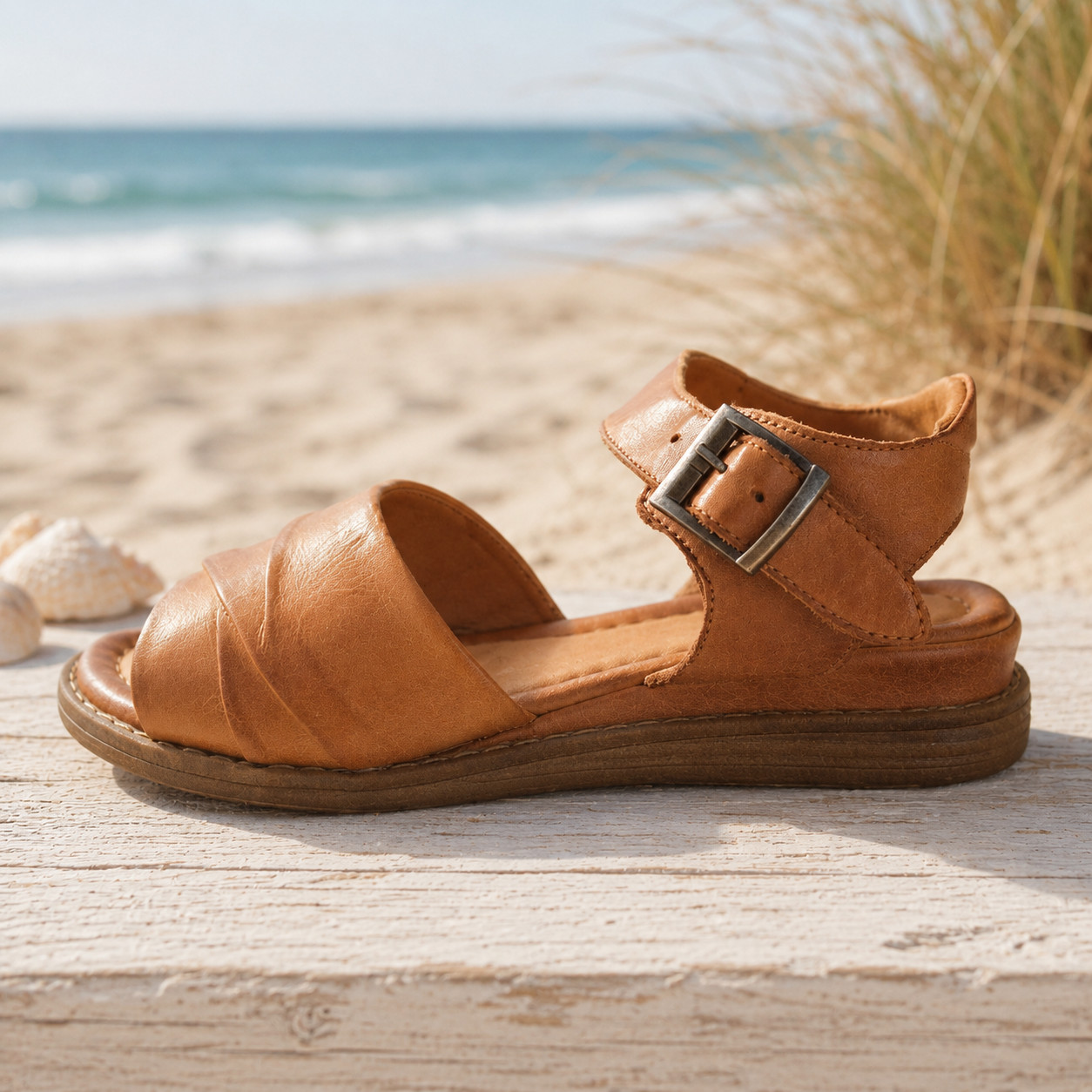 Miz Mooz Haley Brandy Leather Sandals Women’s EU 36 US 5.5-6 New w/ Box
