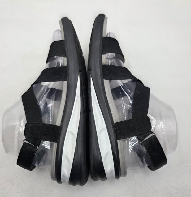 JSport Women’s Sz 8 M Black and Grey Comfort Adjustable Slingback Straps Sandal