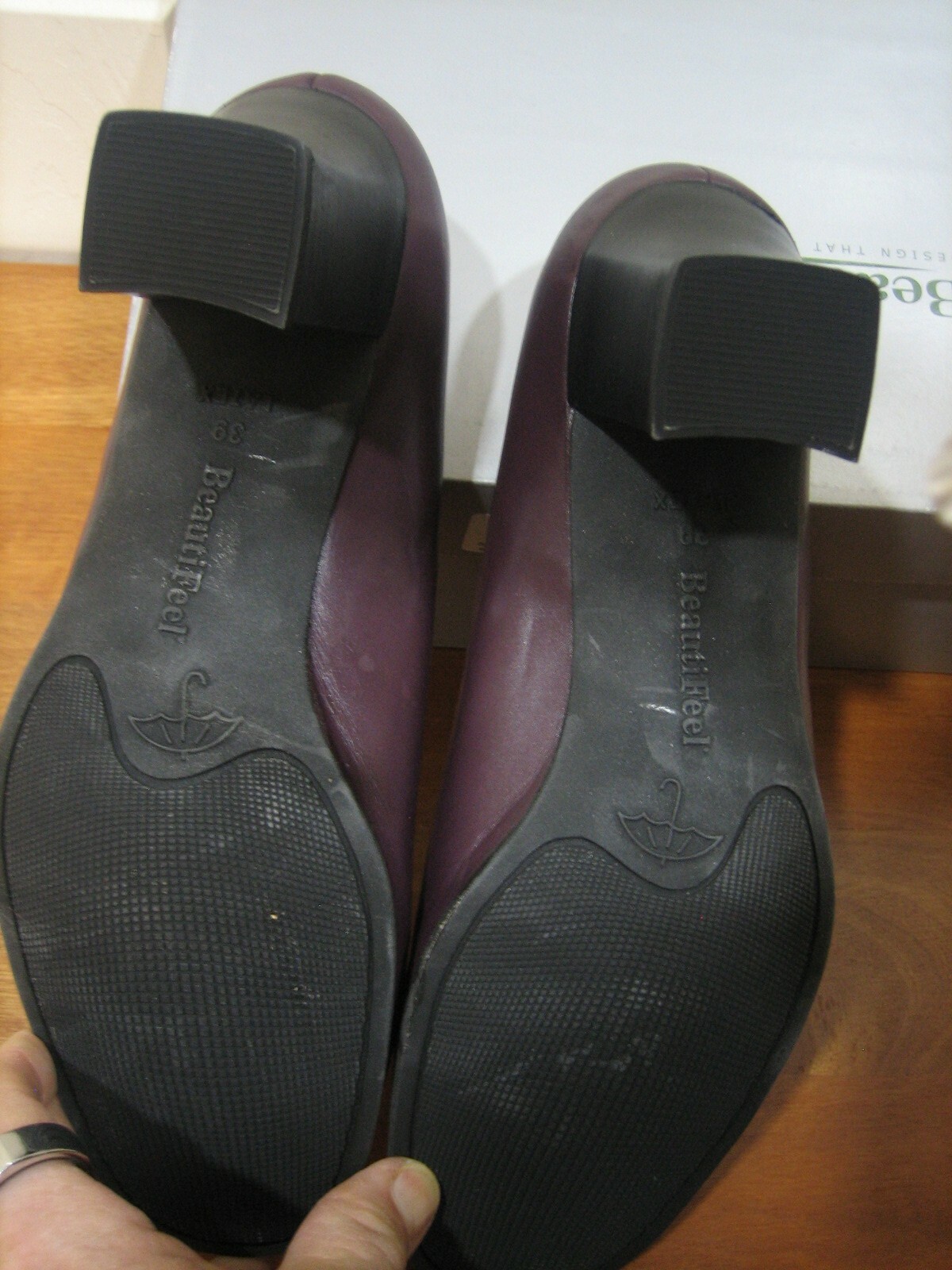 BEAUTIFEEL KATHERINA BURGUNDY LEATHER SHOE SIZE 39 M NEW WITH BOX