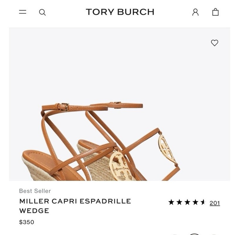 Tory Burch Capri Miller ‘Desert Flower Orange’ Women Wedge Heel- SZ 7.5