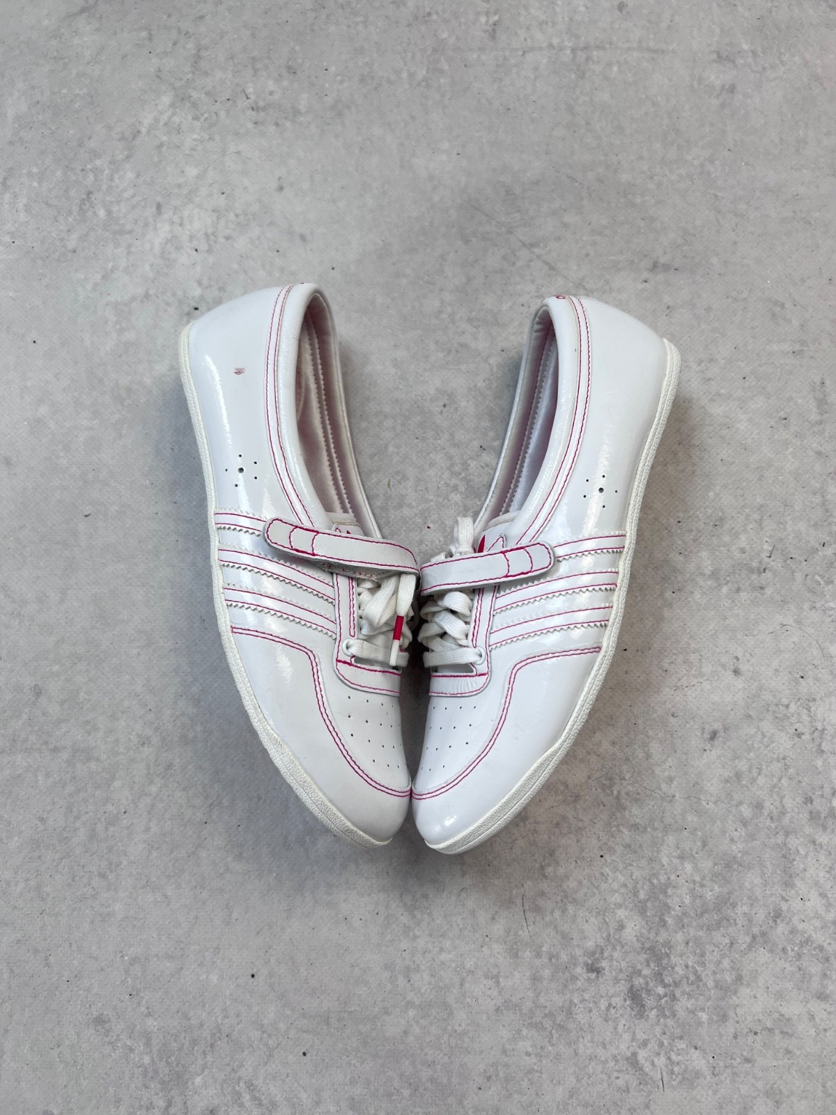 Adidas Women’s White Pink Mary Jane Ballet Flats Sneakers EU 38 2/3 UK 5.5 US 7