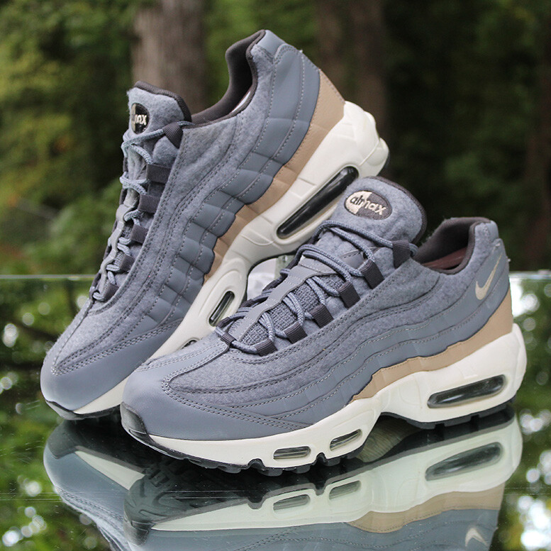 Nike Air Max 95 Premium Wool Men’s Size 8 Cool Grey Mushroom 538416-009