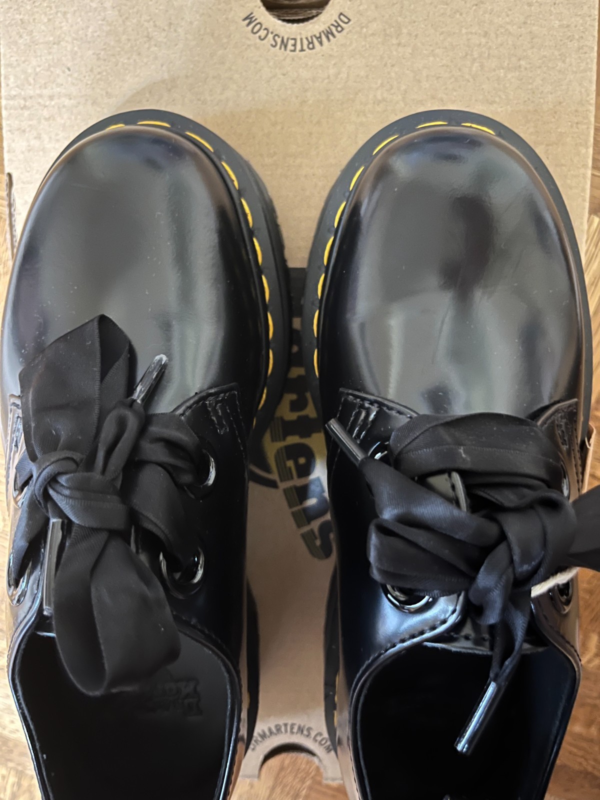 Dr. Martens Holly Leather Platform Shoes US Woman Size 5 UK 3 EU 36 New with Tag