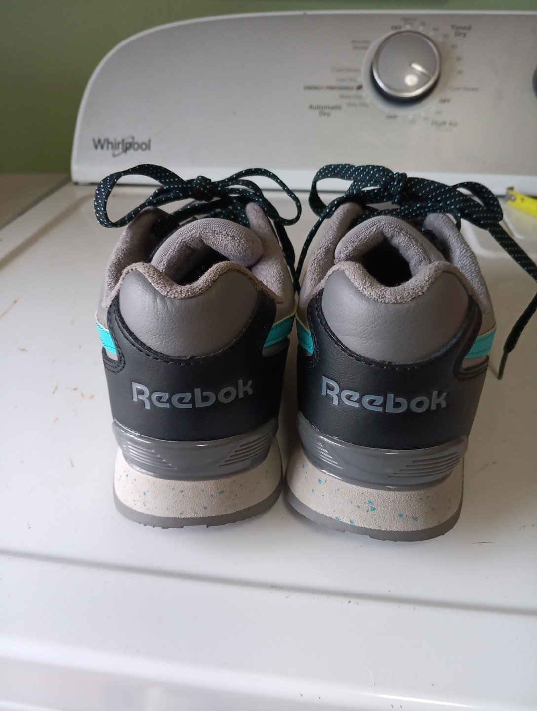 WOMEN’S WORK SHOES Reebok RB982 Composite Toe Slip Resisting Gray & Teal Size 6M