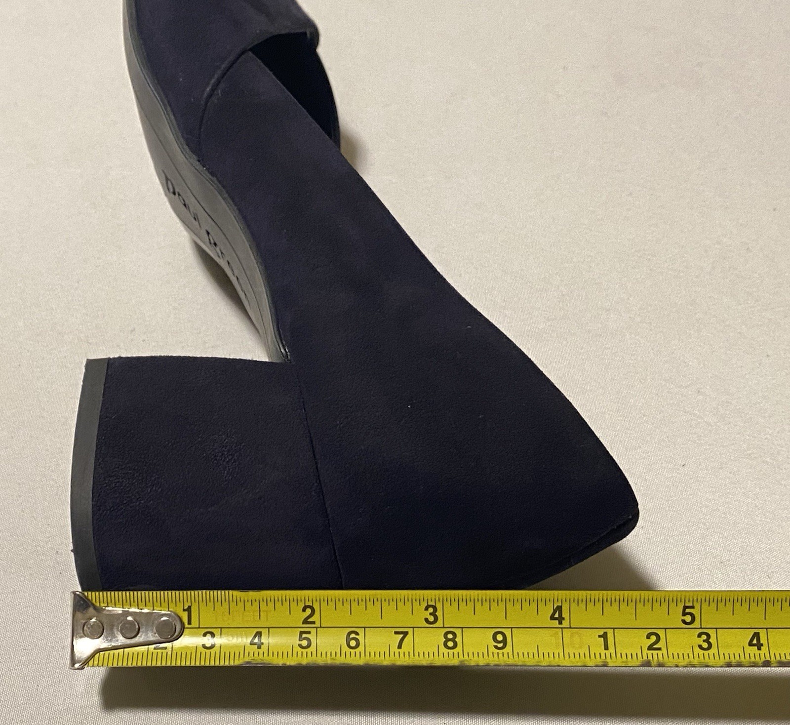 Paul Green Suede Navy Pointed Pumps BlockHeel Women Shoes UK6/US8.5 Made Austria