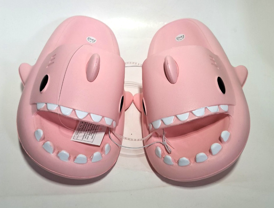 Women’s Shark Cloud Slippers Summer Open Toe Slide Sandals Anti Slip Size 9/10