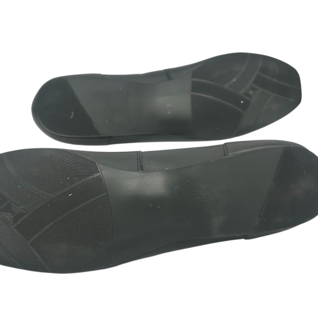 Array Black Leather Loafers Size 10N Narrow Slip On Flats